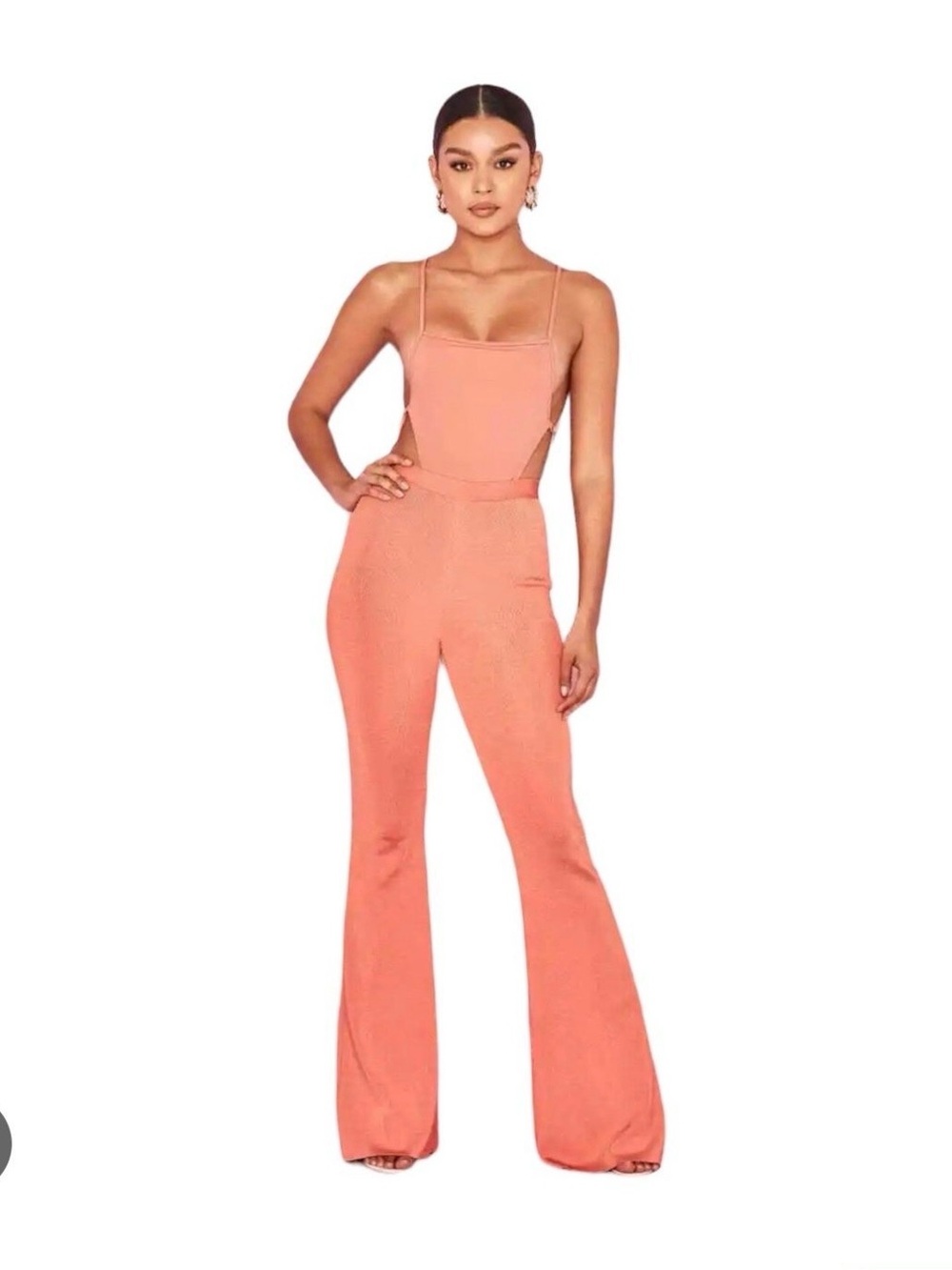 House of CB Coral Pink Wide Leg Pants
